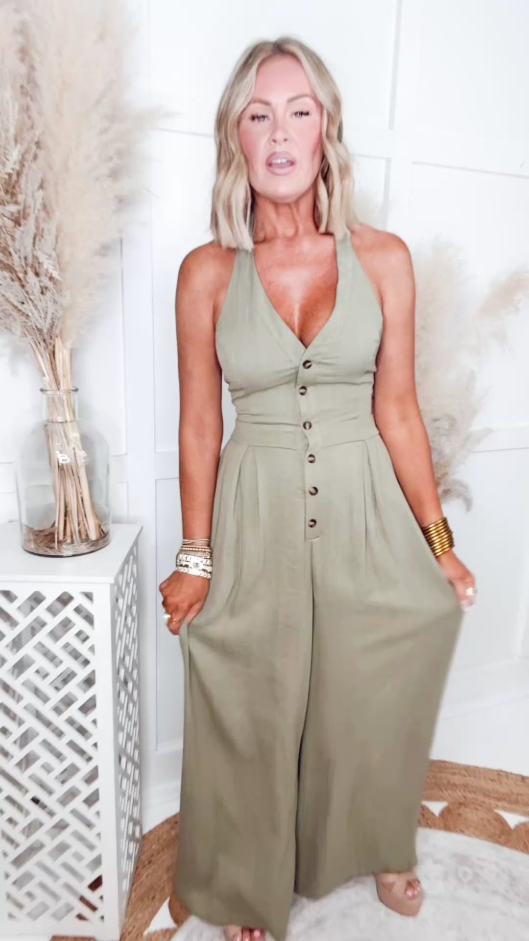 The Portside Jumpsuit-Olive