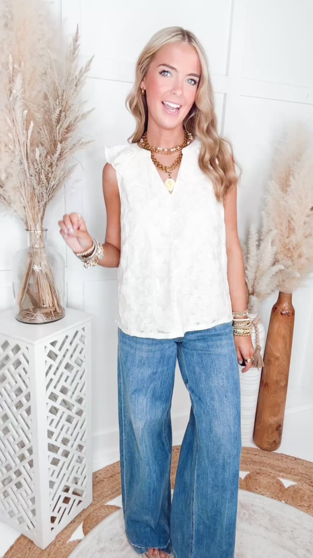 The Camellia Lace Top-Ivory