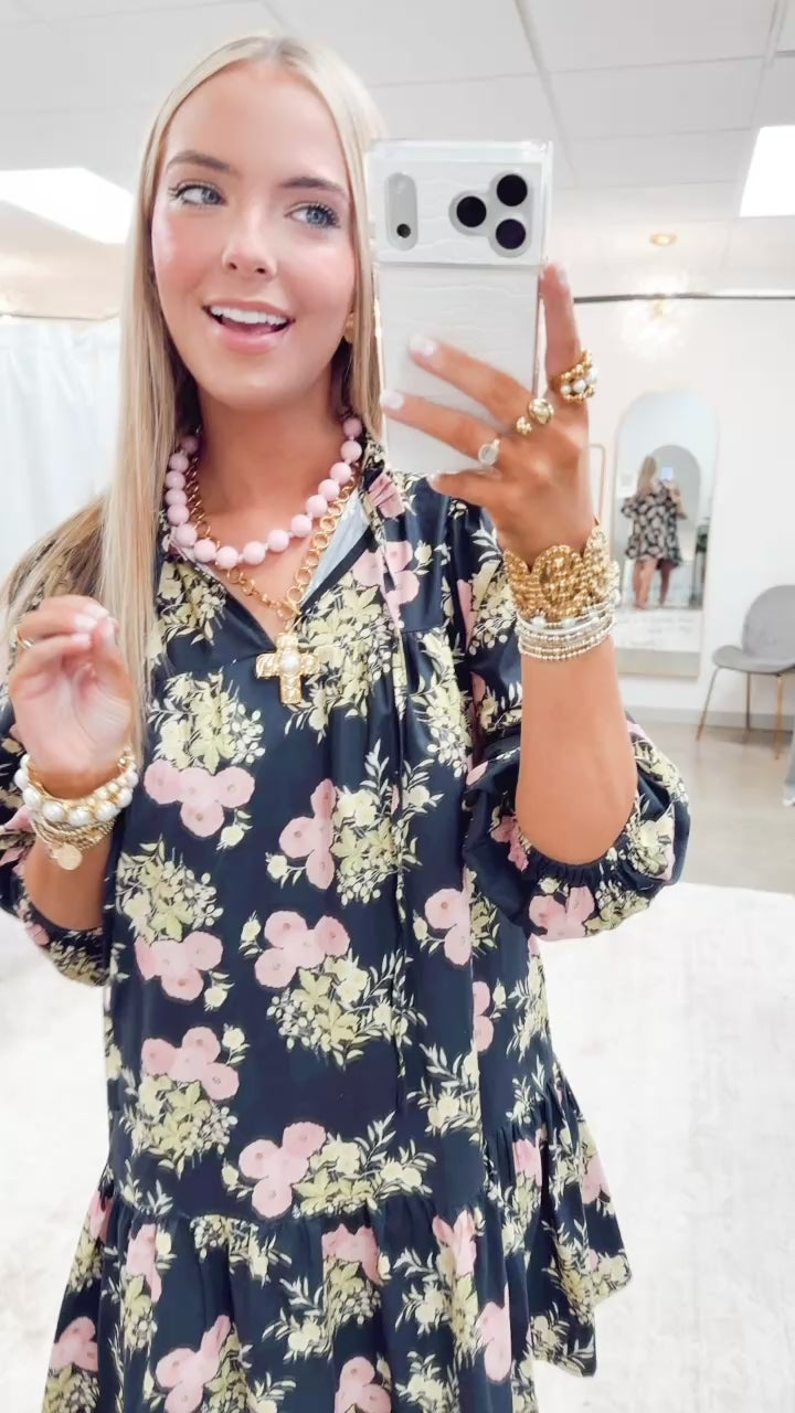 The Pretty in Petals Mini Dress