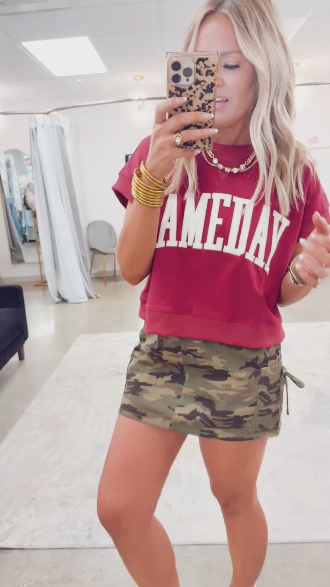 The Gameday Cropped Sweat Tee