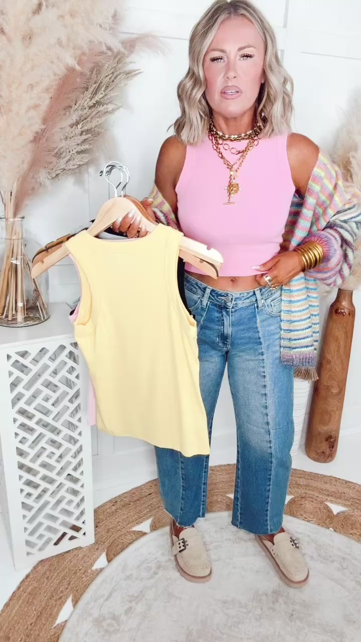 The On Point Tank-Hibiscus