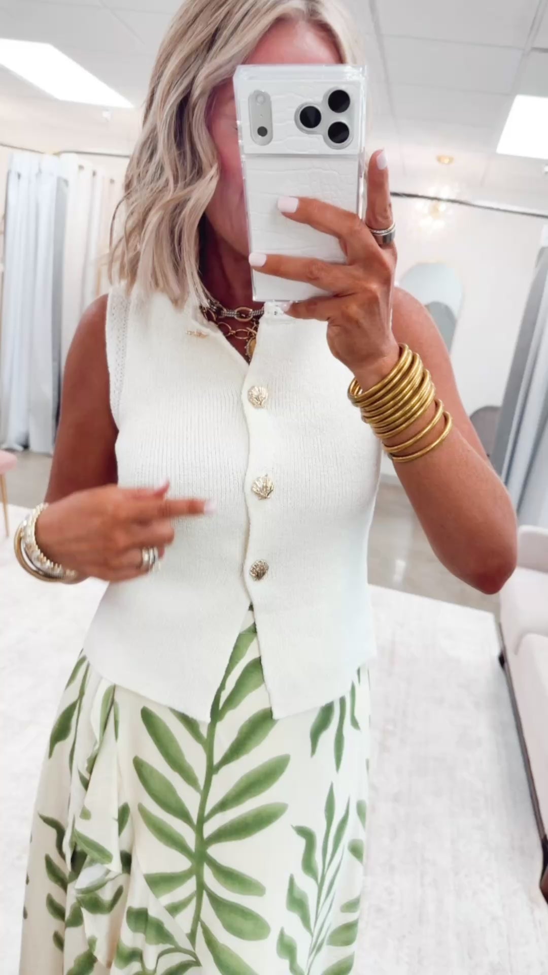 Olive Fern Maxi Skirt