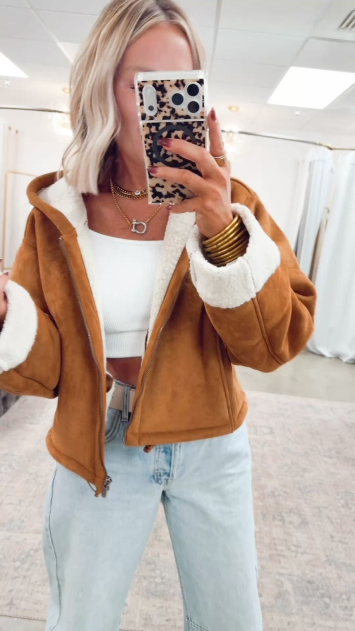 The Sable Suede Jacket-Caramel