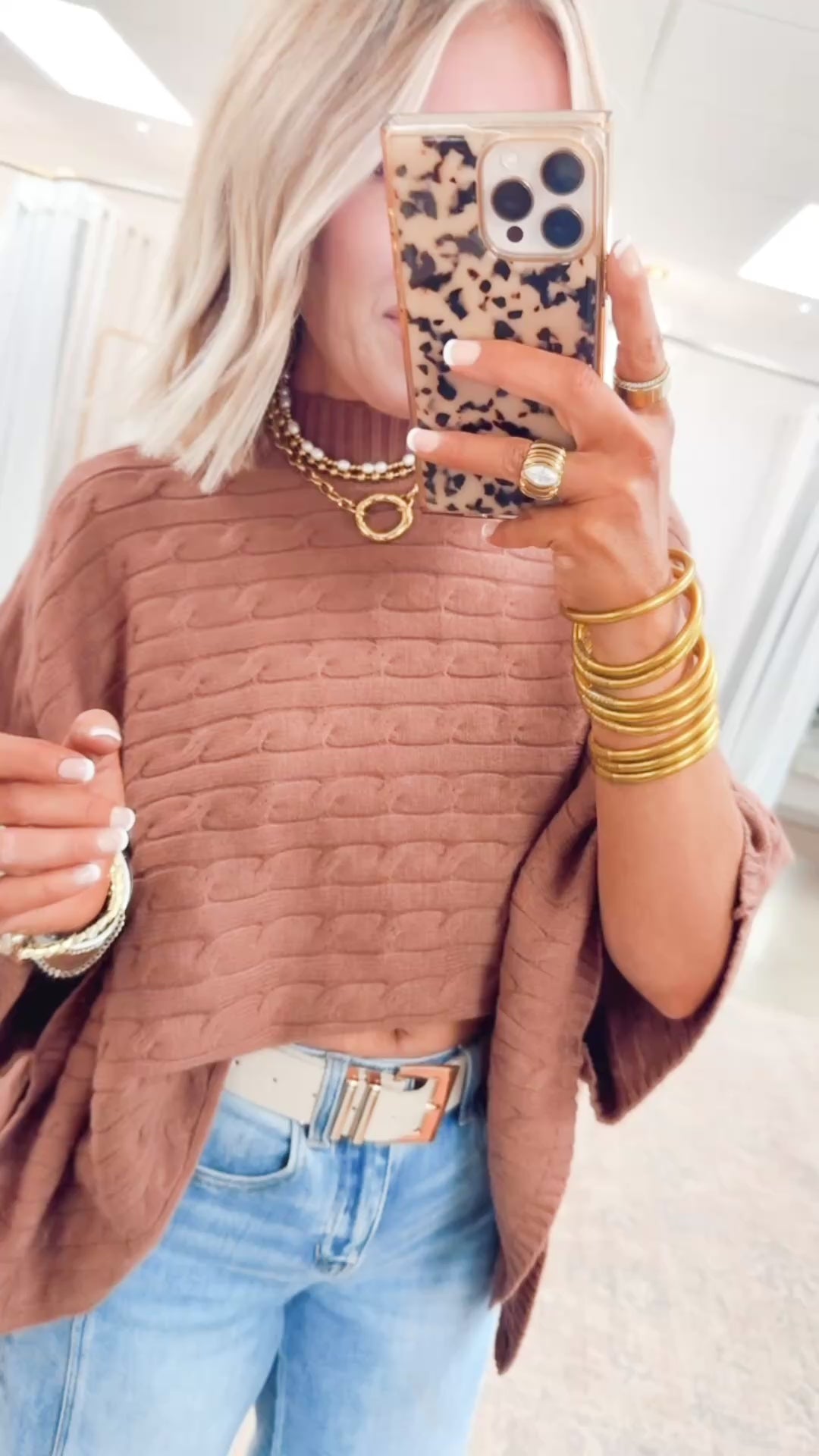 Amber Skies Poncho Sweater