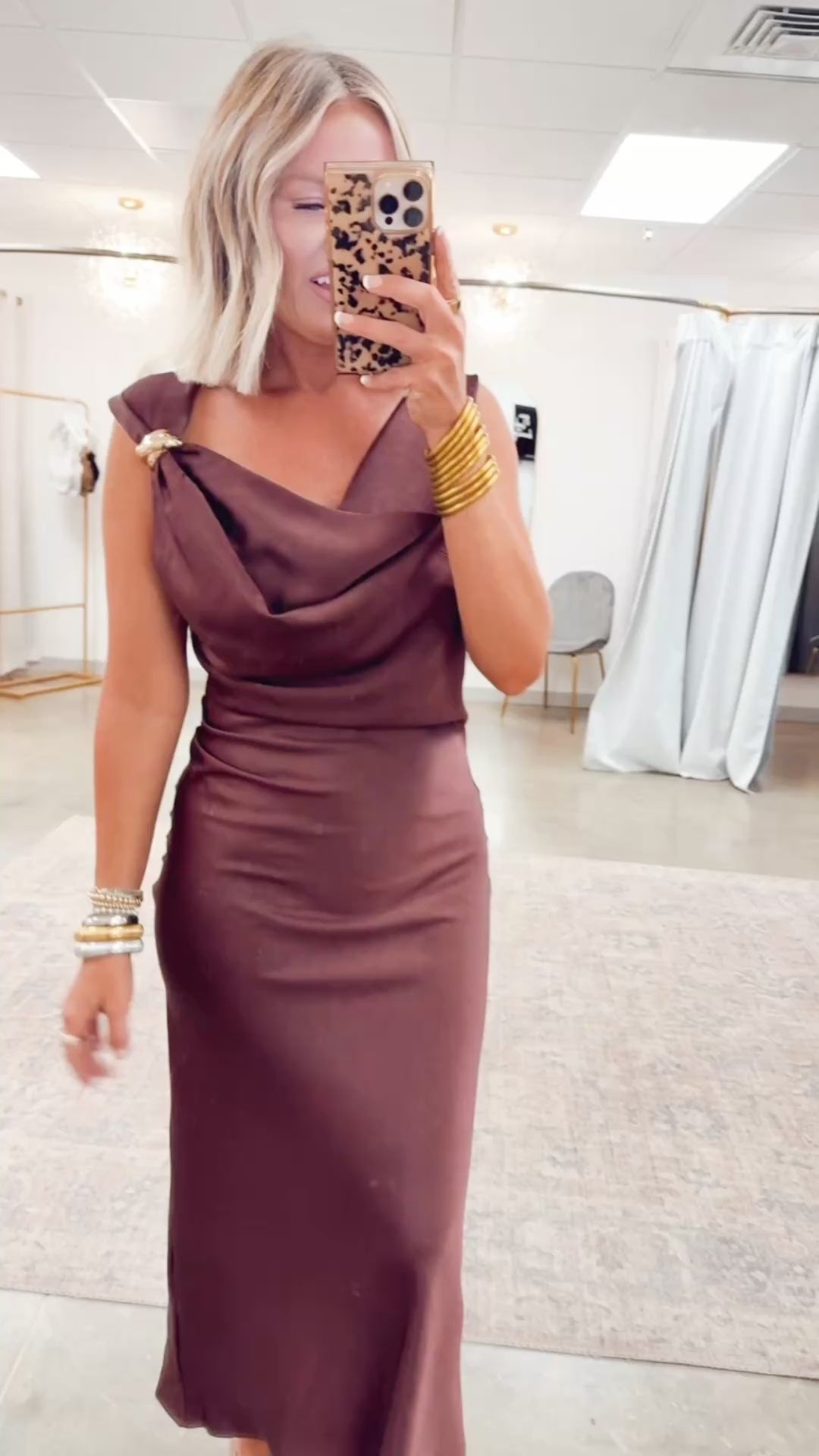 The Fiora Midi Dress-Dark Fig