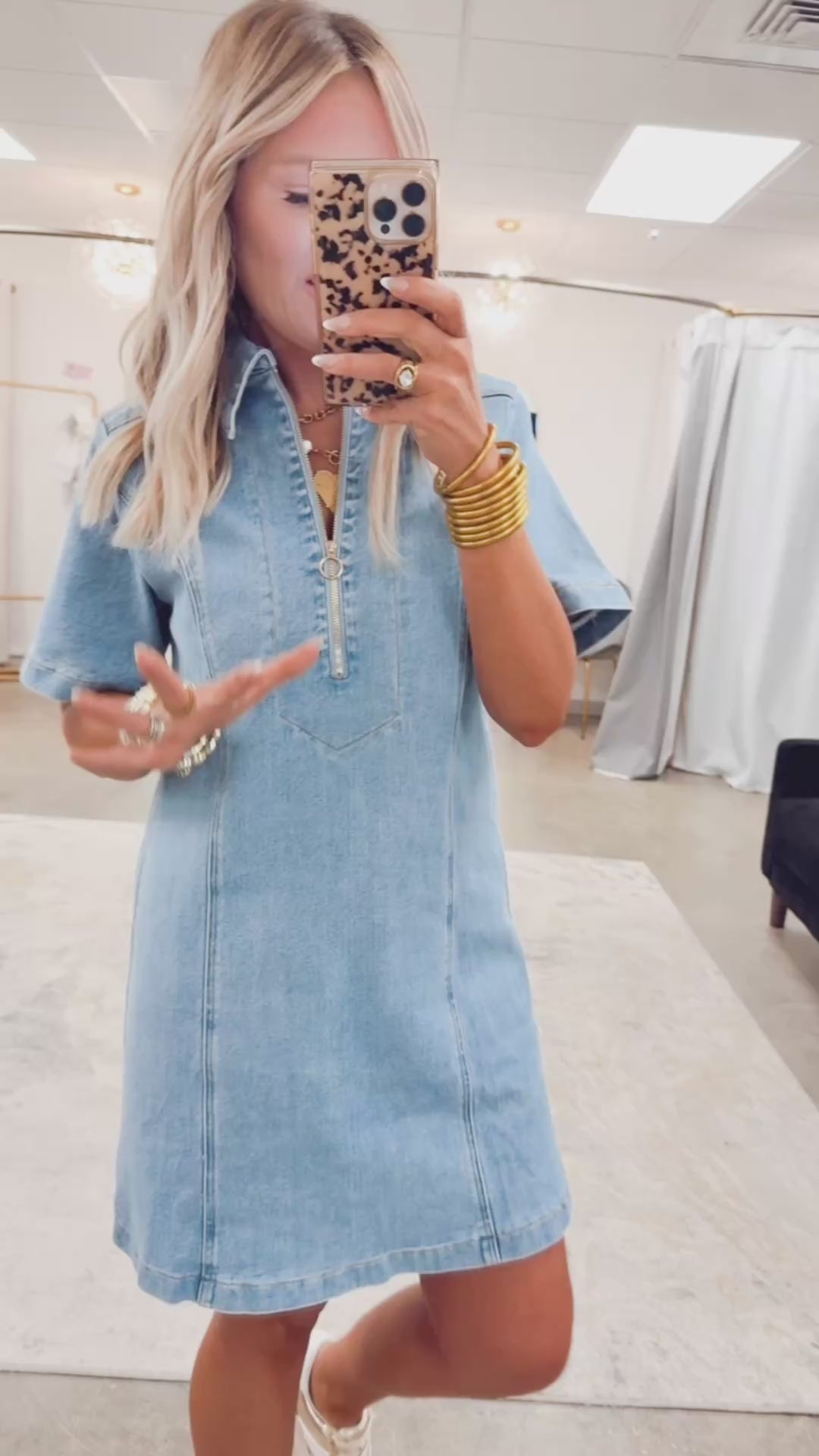 Maci A-Line Denim Dress