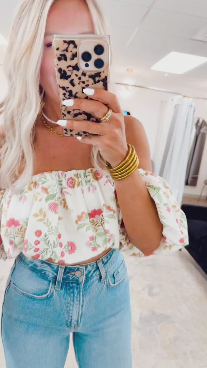 Brynlee Bubble Hem Top
