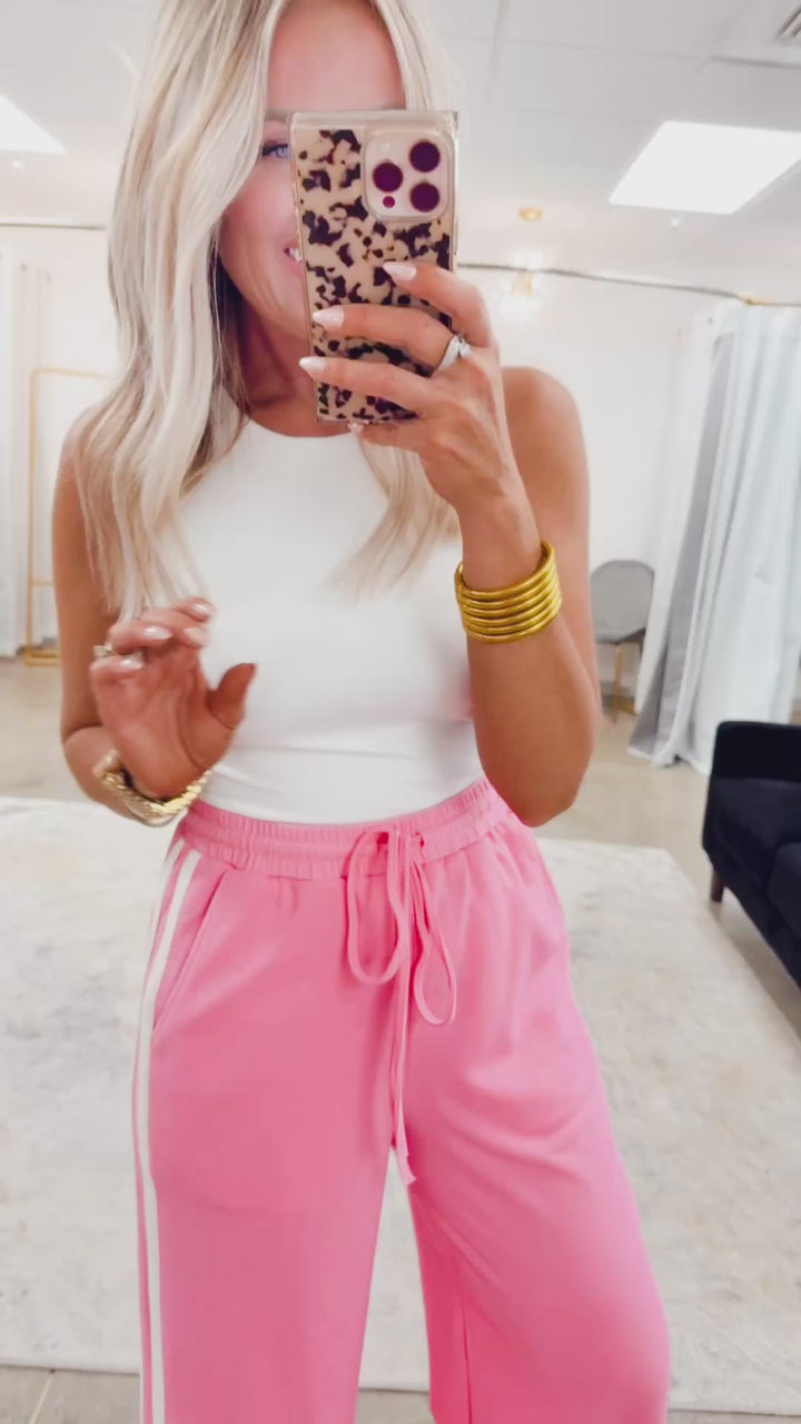 The Everyday Ease Pants- Pink
