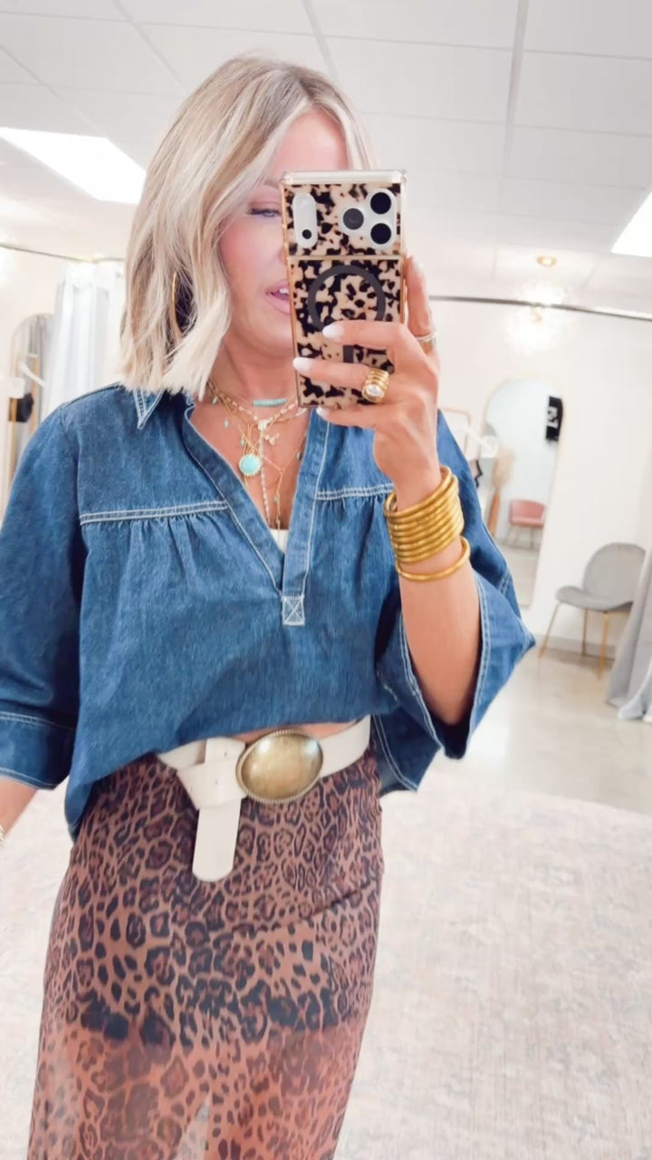 Denim Solace Top