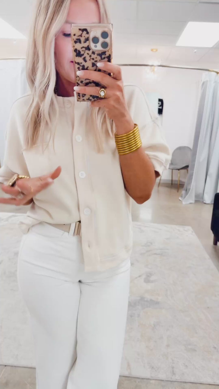 Wrenley Button Up Cardigan Top