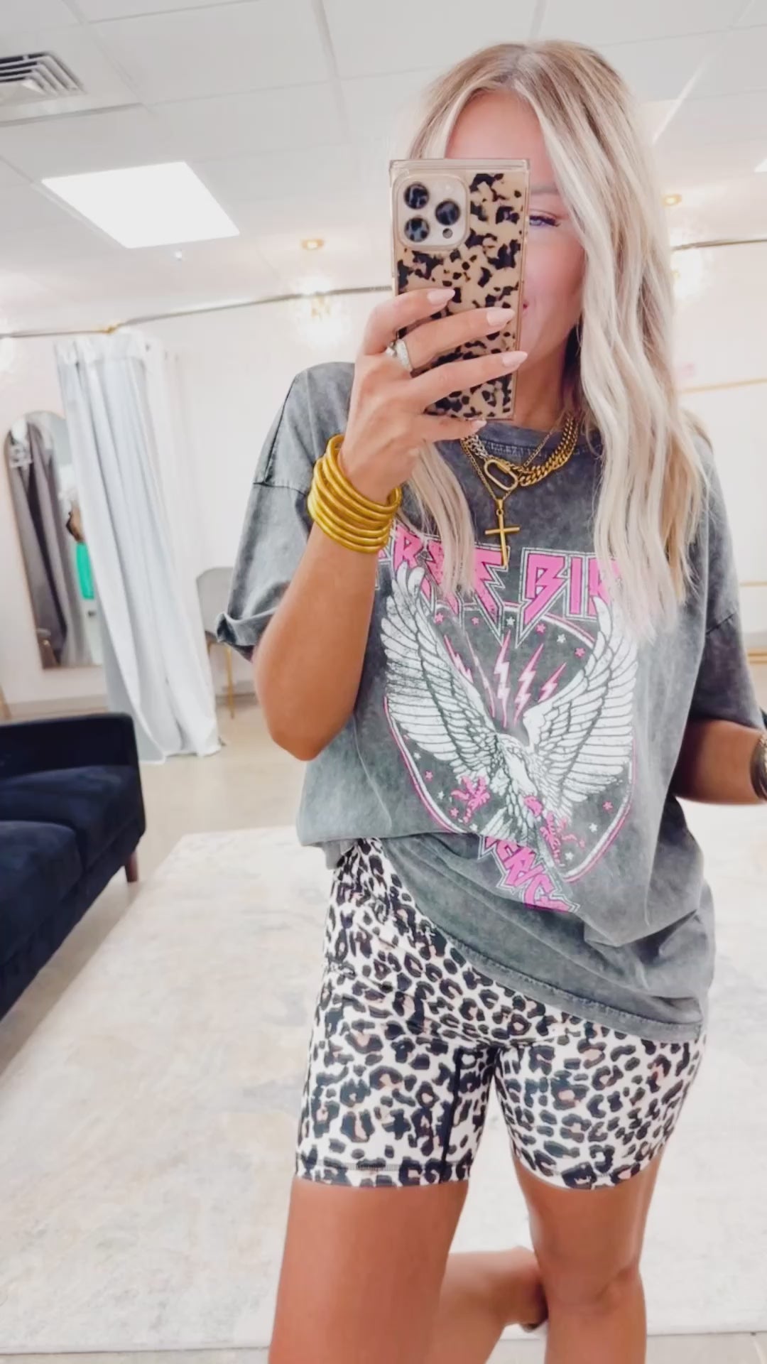 Free Bird America Graphic Tee-Black