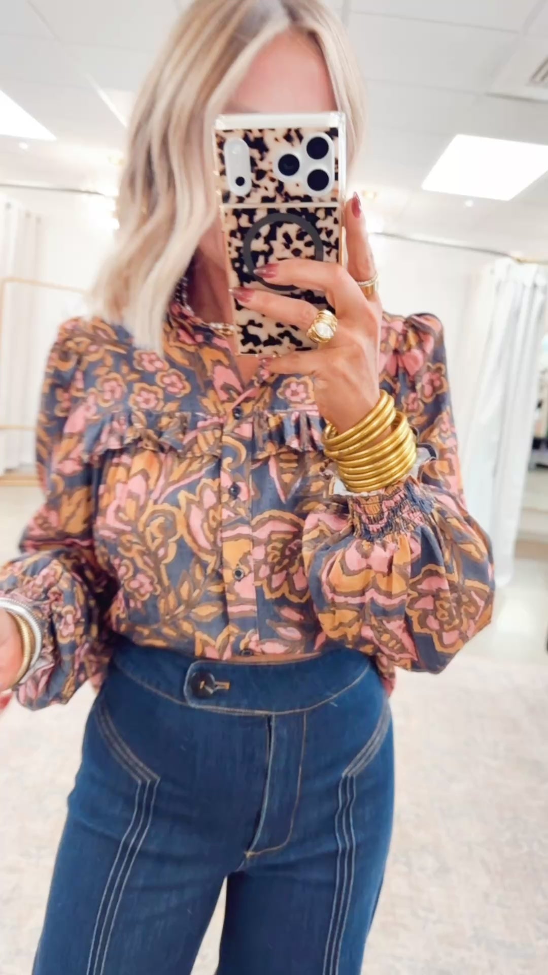 Jules Floral Ruffle Blouse