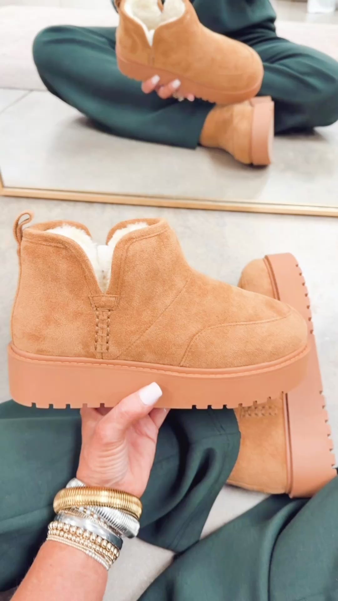 Alps Ankle Boots-Chestnut