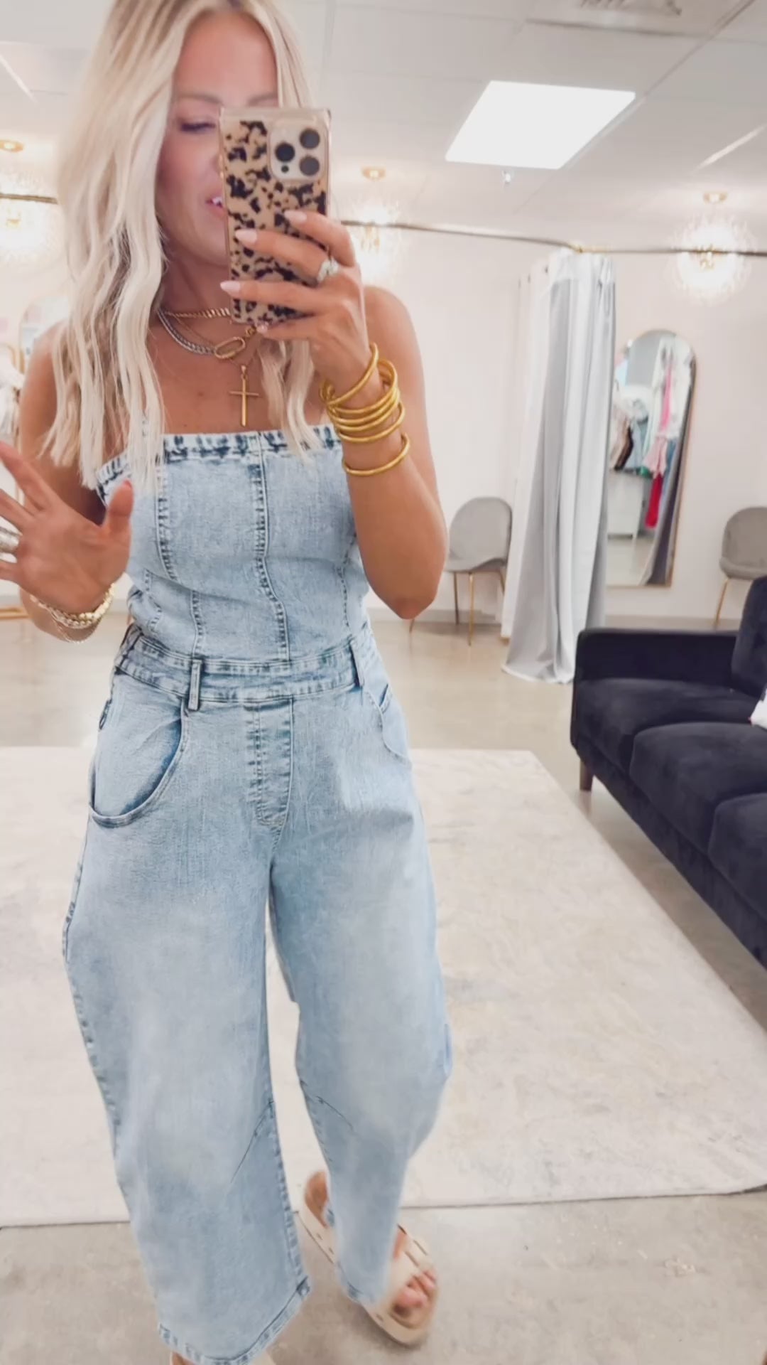 The Remi Washed Denim Jumpsuit