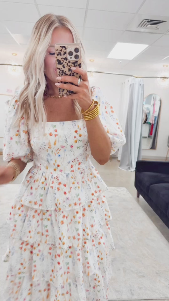 Magnolia Midi Dress- Ivory