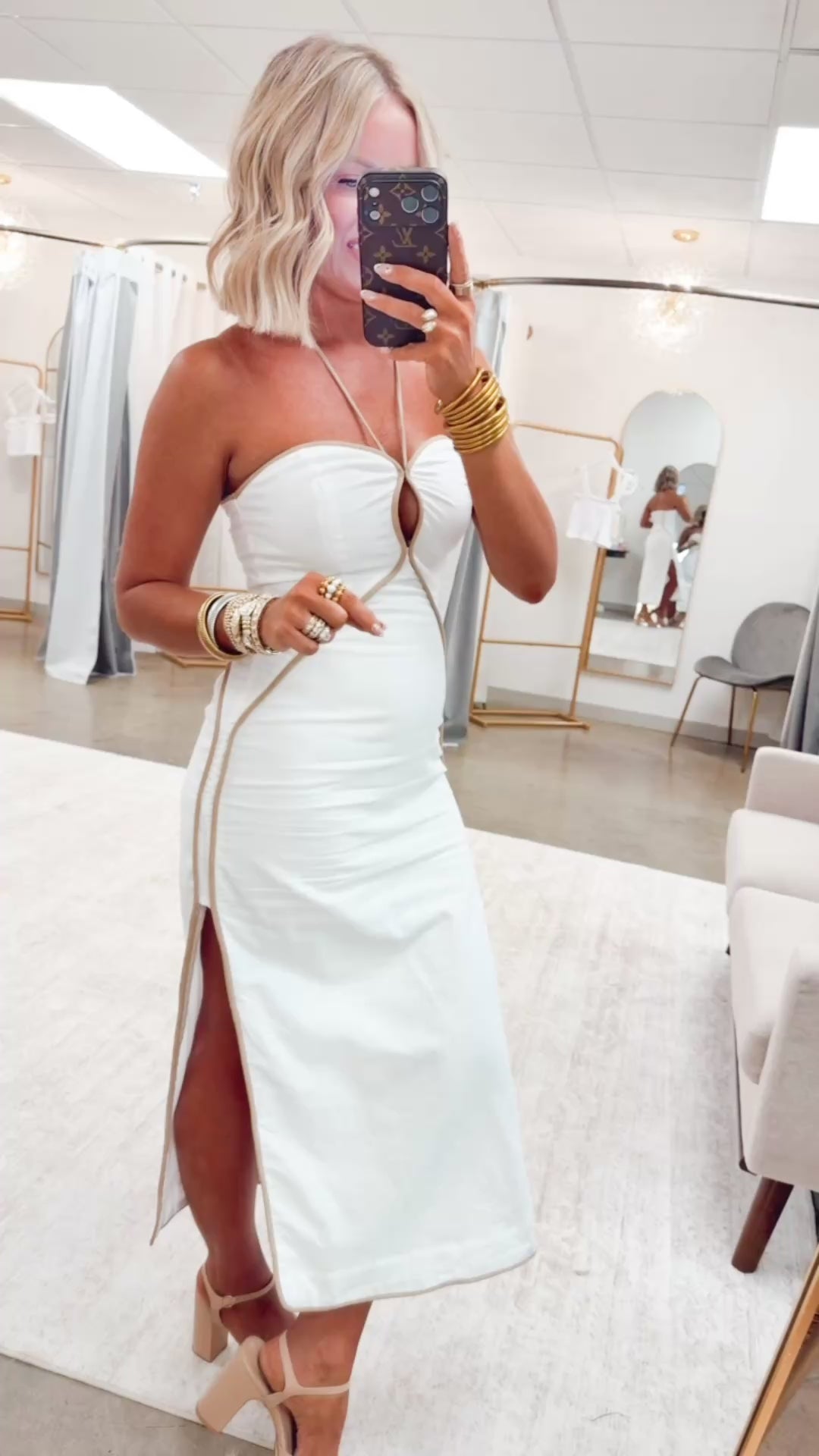 The Tahiti Tide Midi Dress-Off White