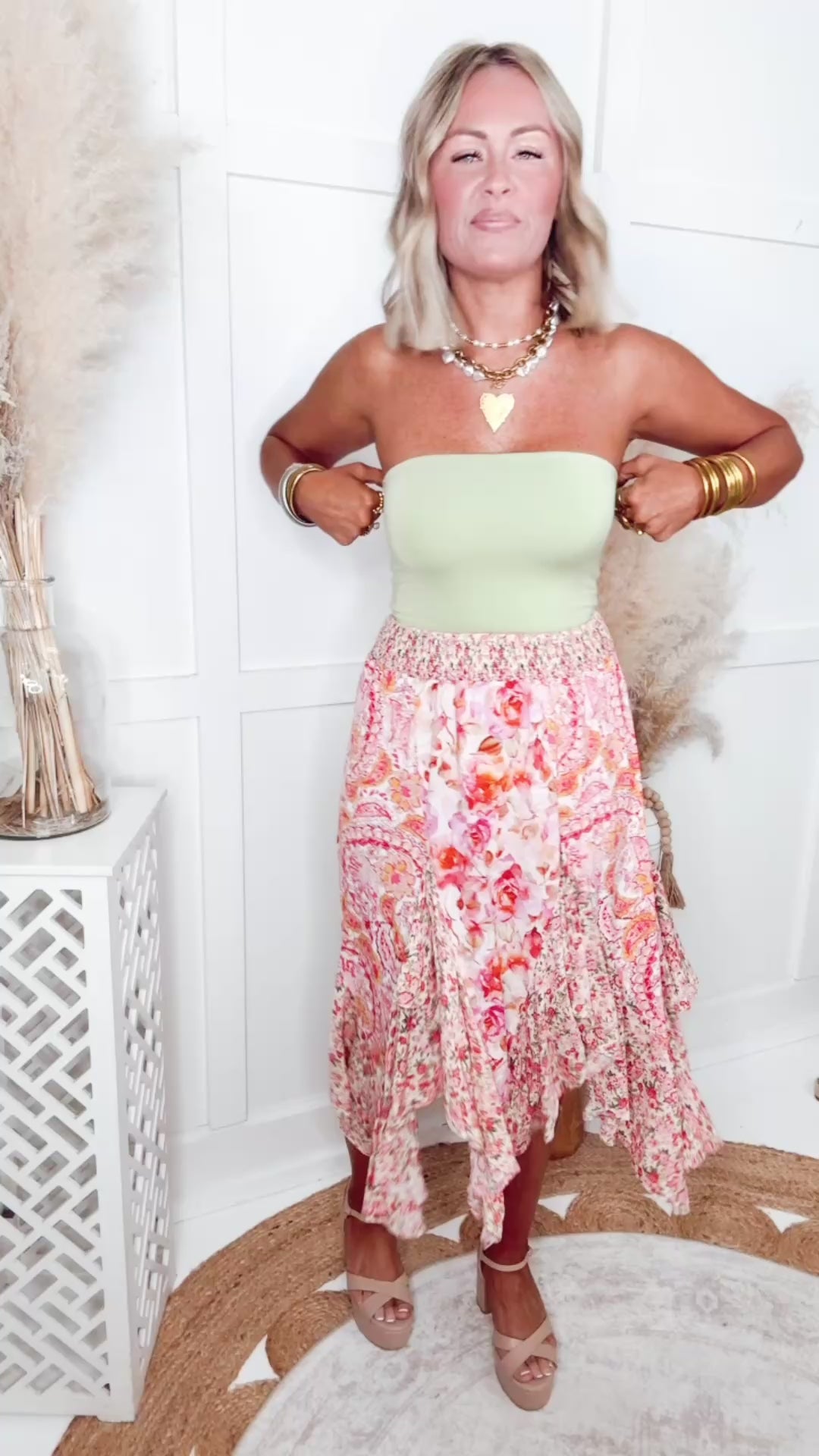 The Petal Haven Midi Skirt