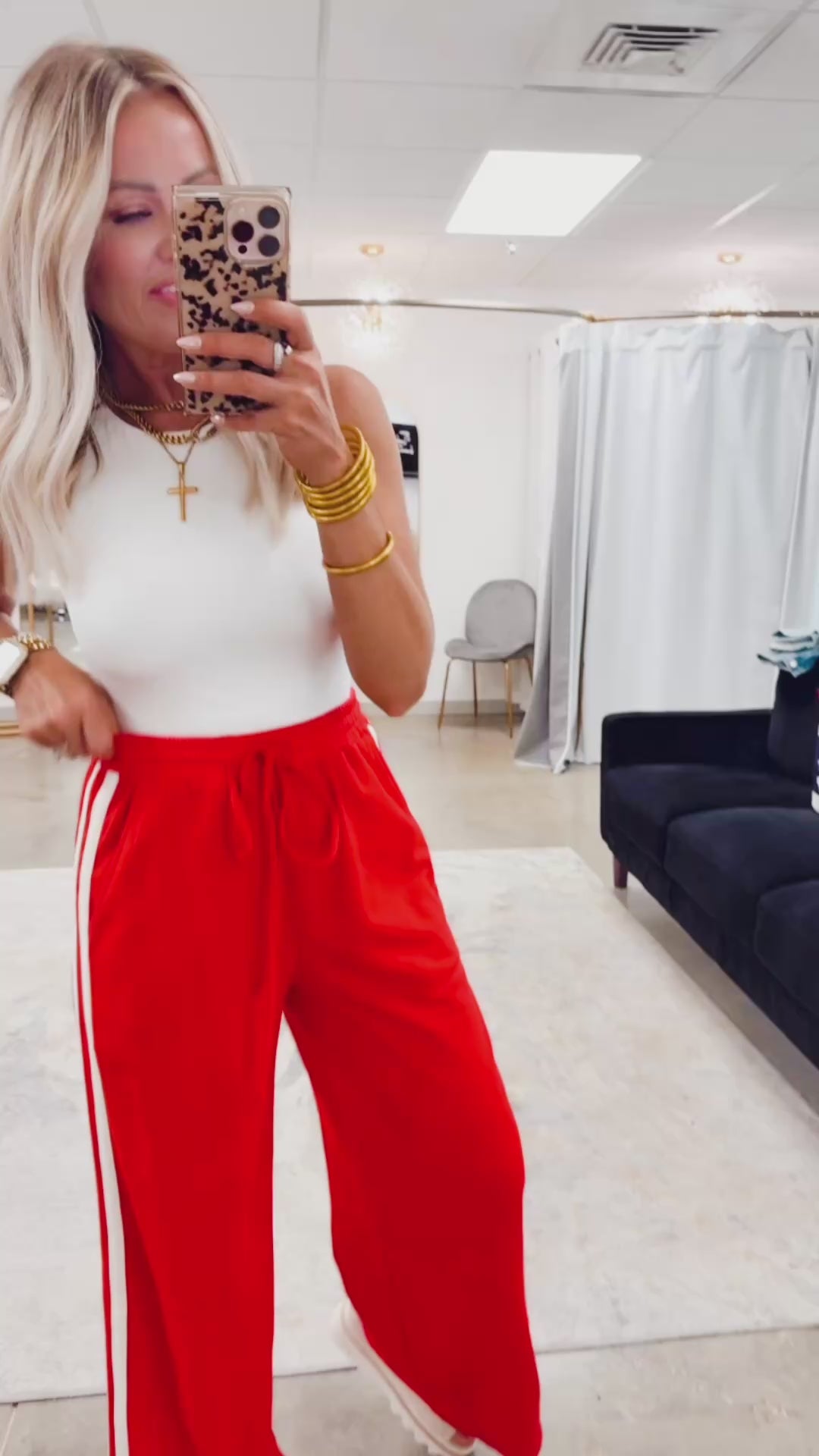 The Everyday Ease Pants- Red