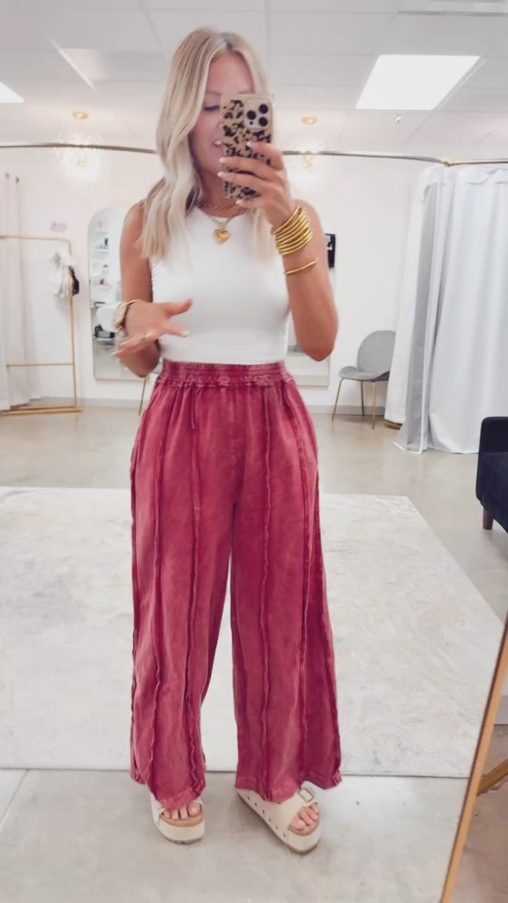 Slate Ridge Pant-Burgundy