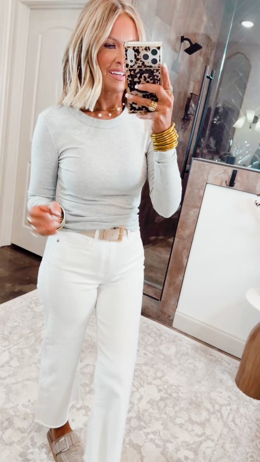 Heather Grey Essential Round Neck Long Sleeve Top