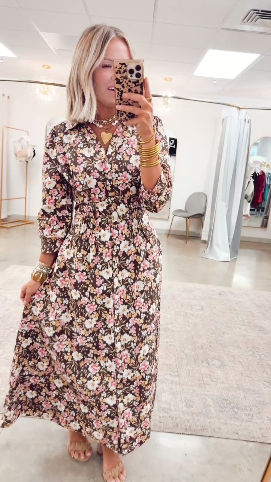 Fall Petal Midi Dress