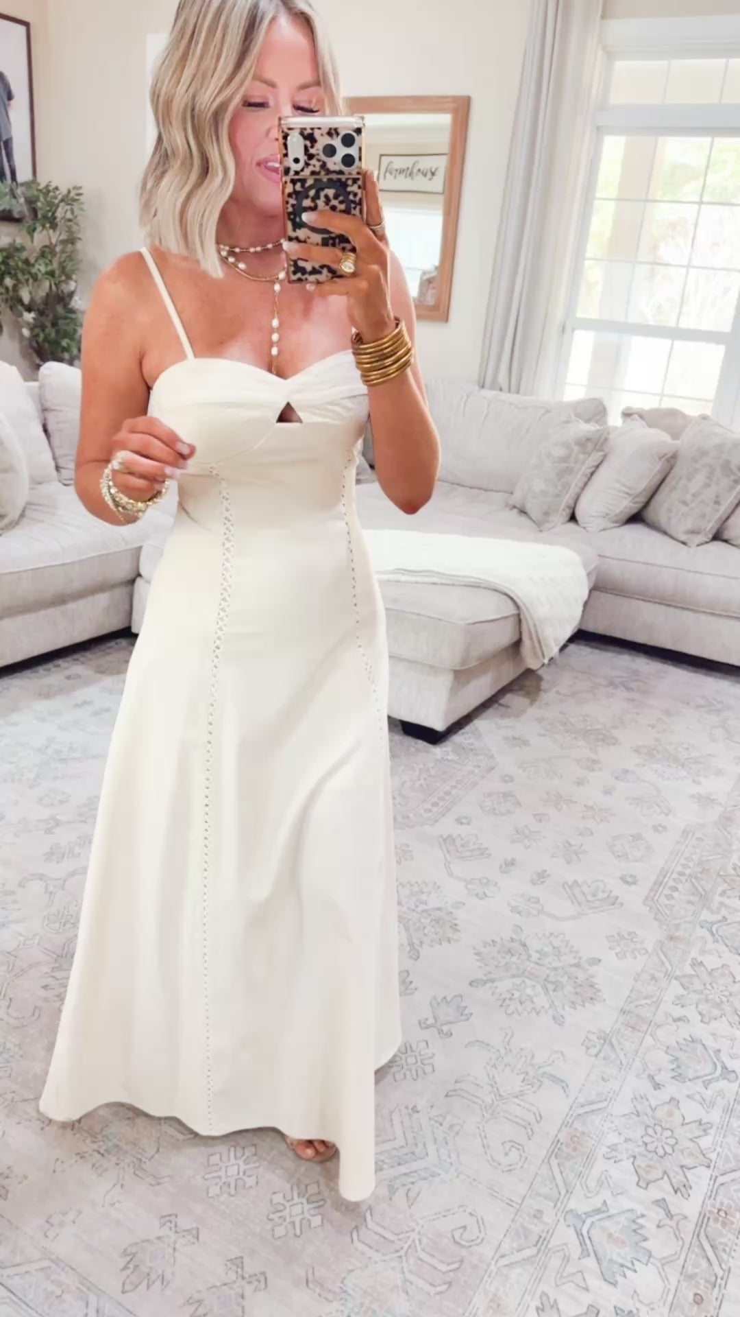 Isla Breeze Maxi Dress-Ecru