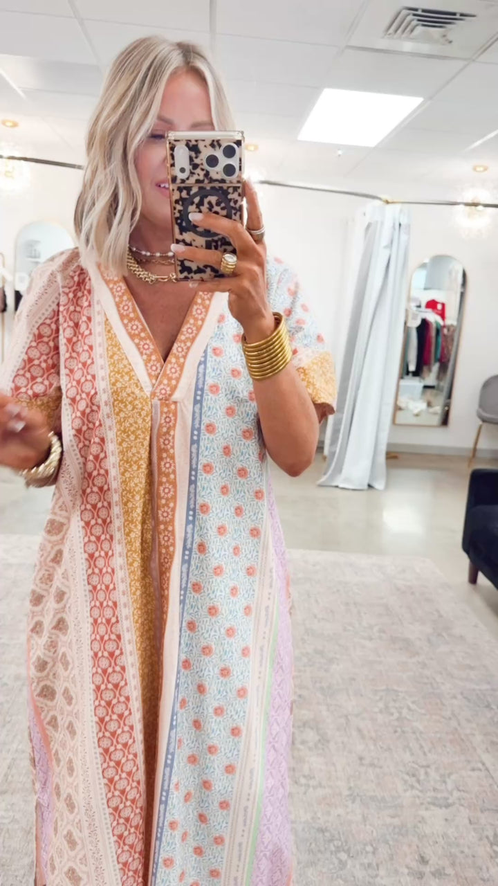 The Paloma Patchwork Midi Dress