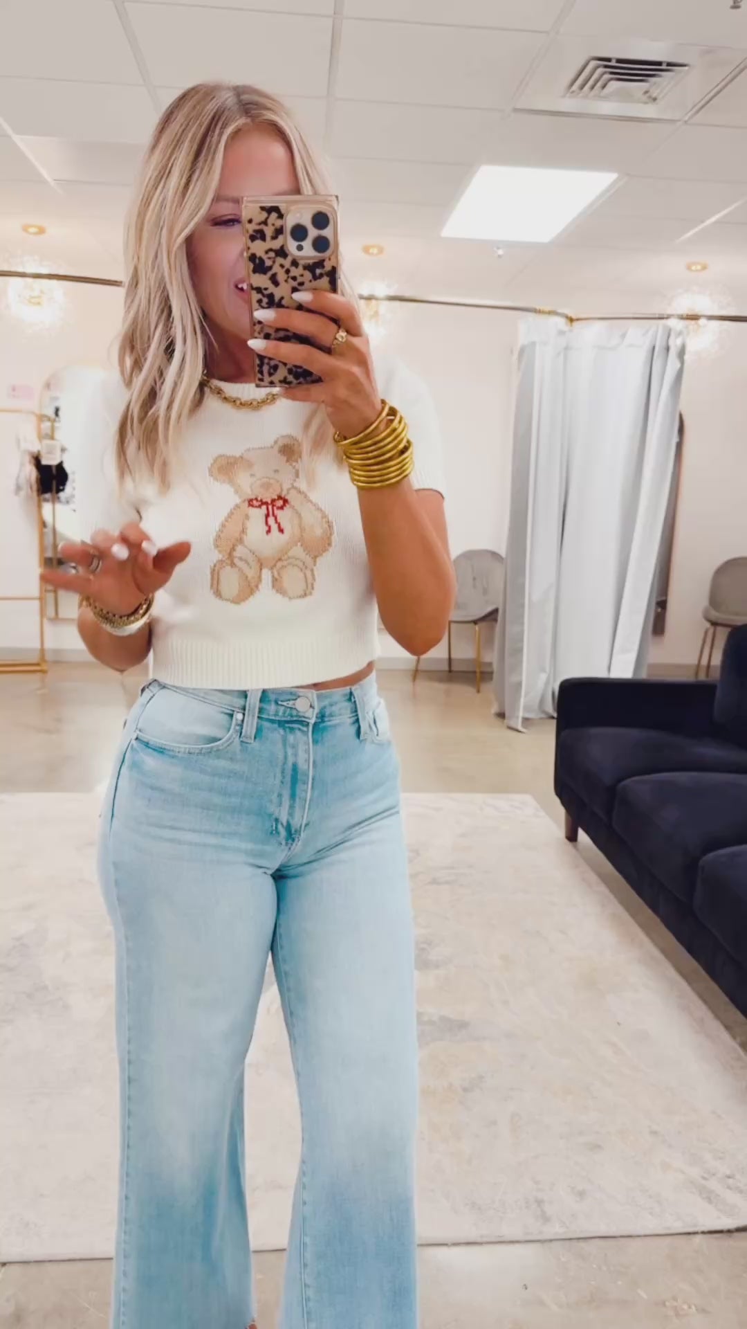 Teddy Bear Sweater Top