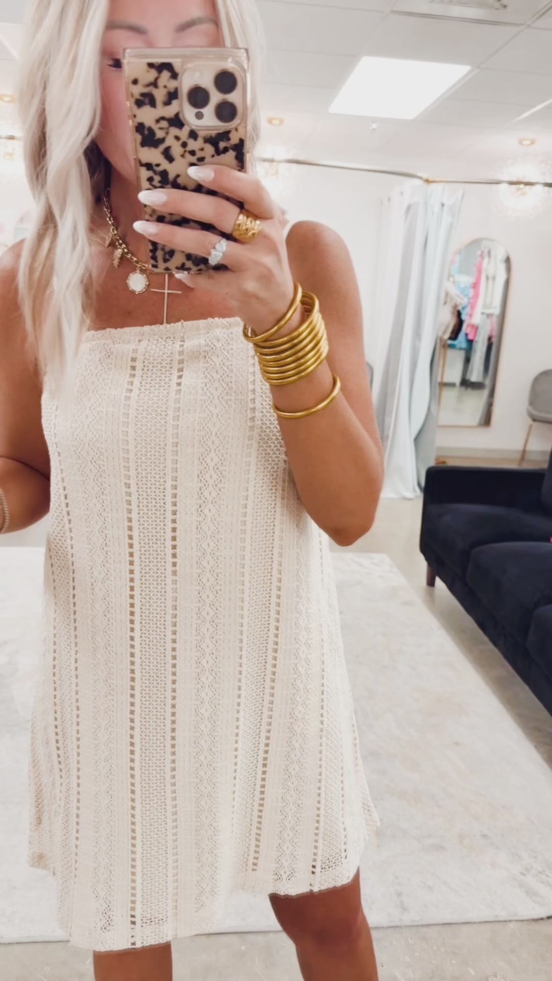 The Isla Crochet Mini Dress