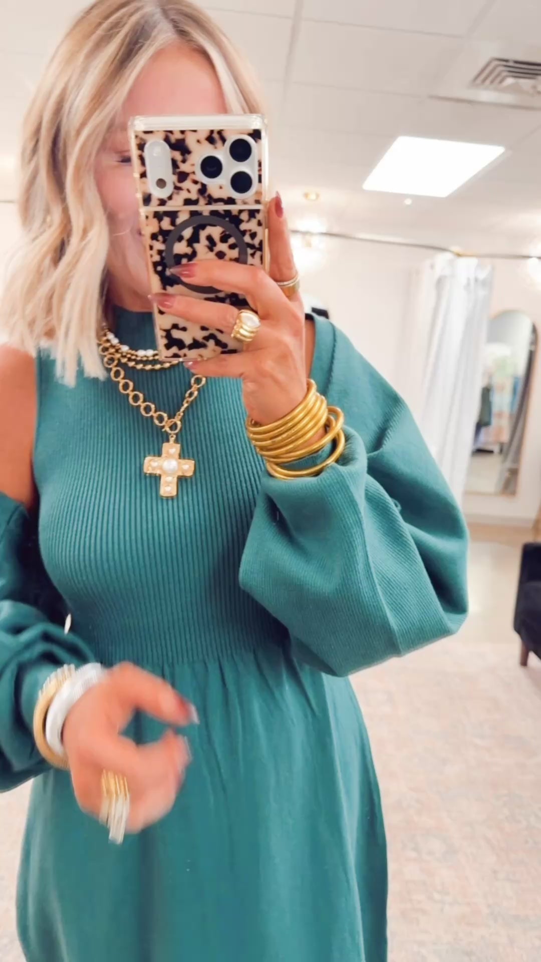 Evergreen Sweater Dress & Cardigan Set