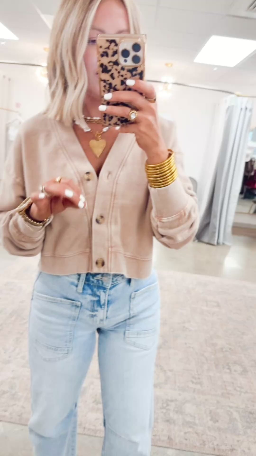 Lizzy Cropped Cardigan-Taupe