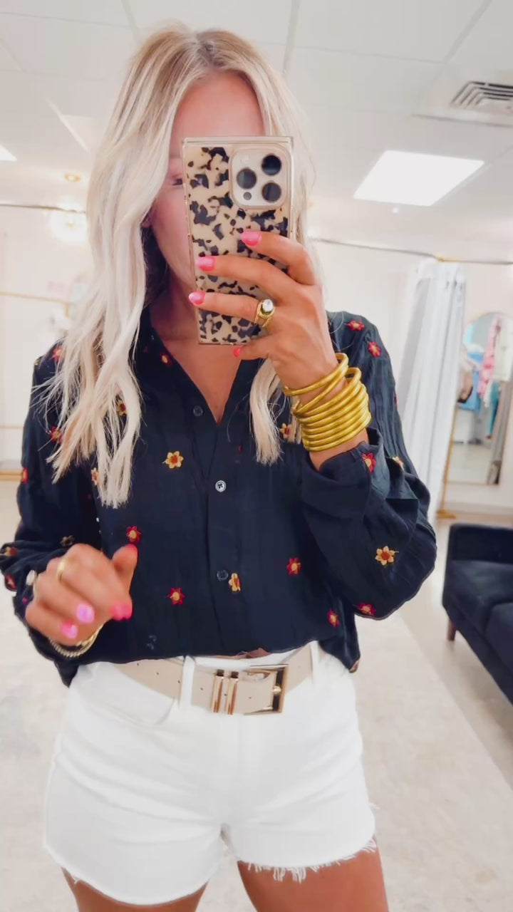 Midnight Garden Crinkle Shirt