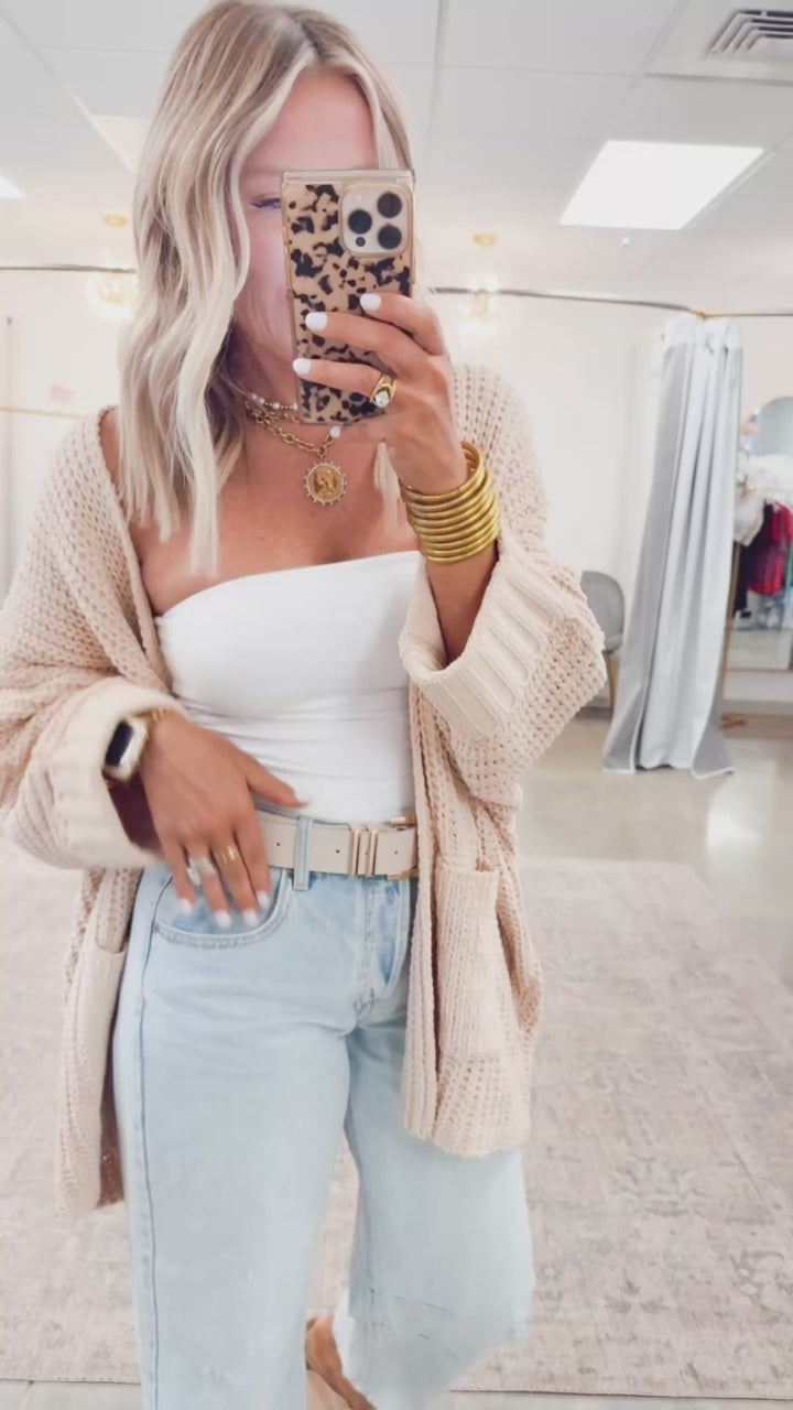Cozy Up Cardigan-Natural