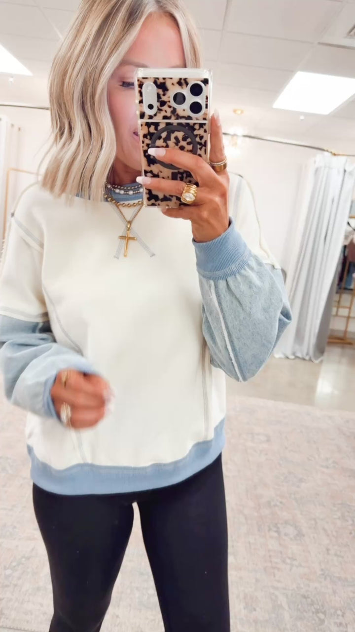 The Collins Contrast Crewneck