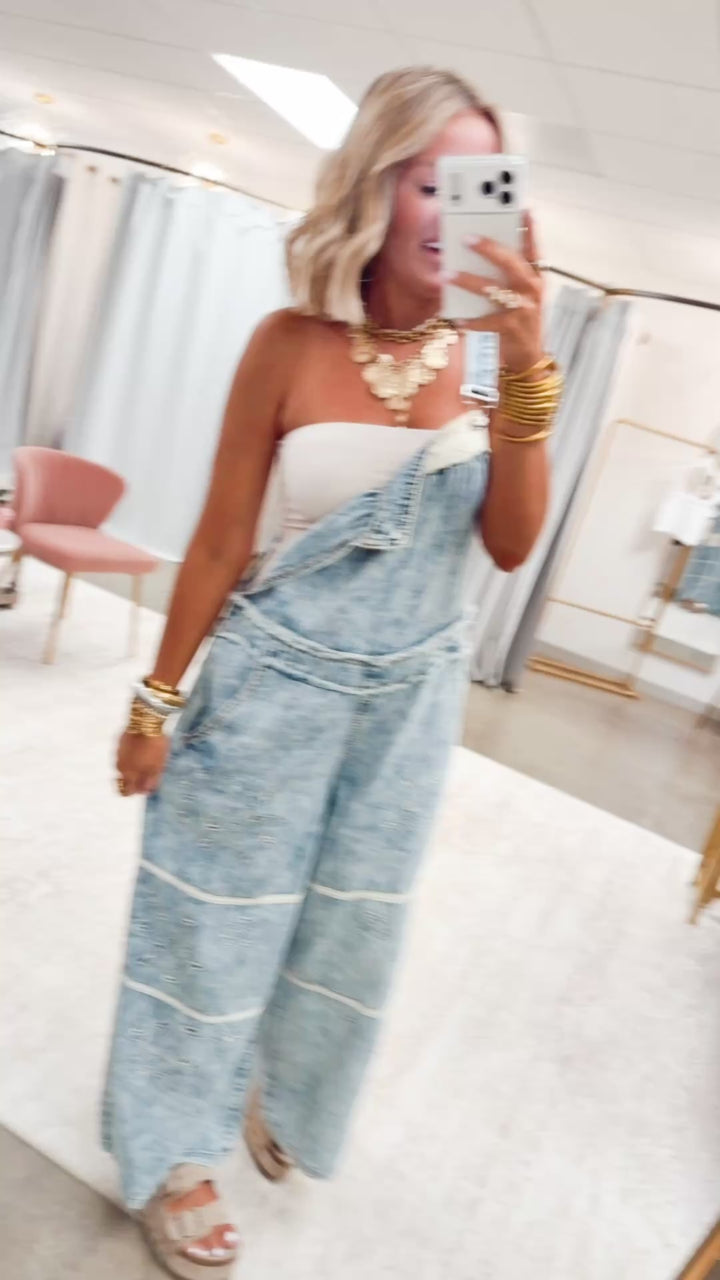 The Landry Twill Patch Overalls