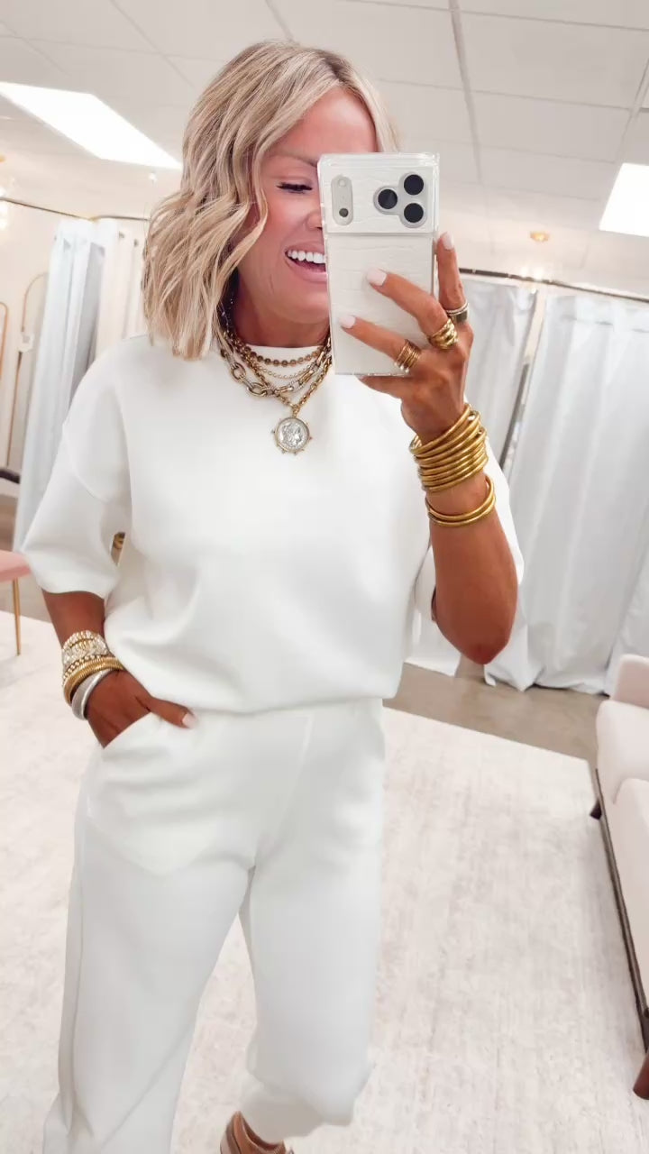 The Living Easy Jogger Set-Cream