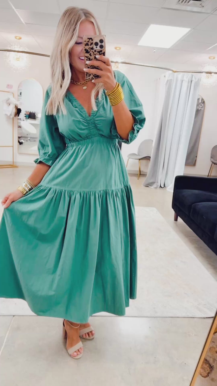 The Amara Midi-Teal