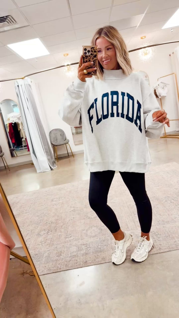 Florida Reversible Mock Neck Sweatshirt