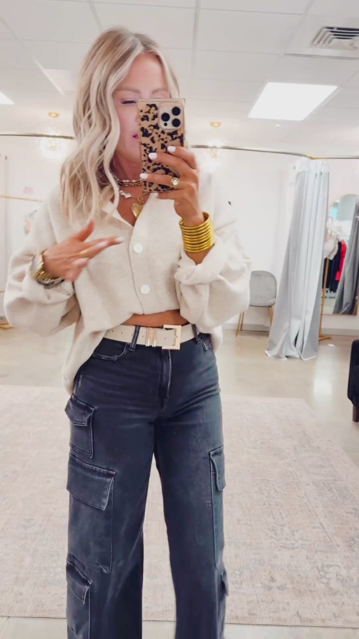 Gianna Knit Cardigan-Oatmeal
