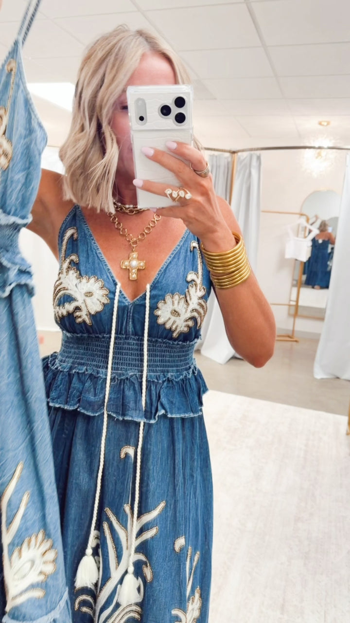 The Denim Reverie Dress-Dark