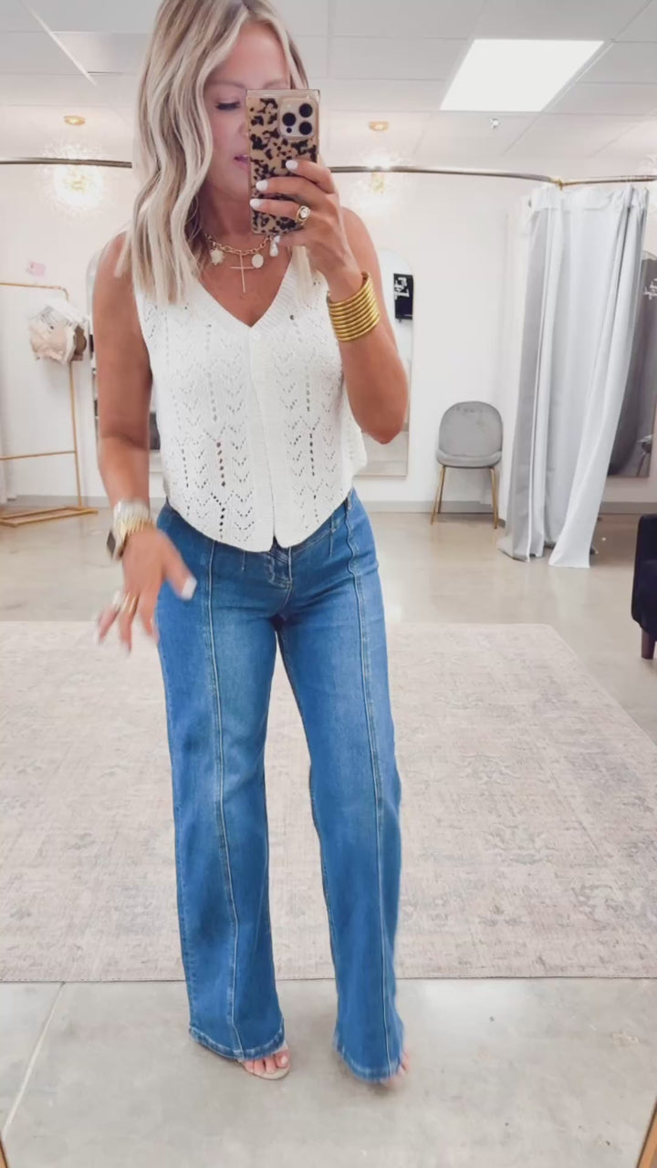 Ivy Crochet Vest-Ivory