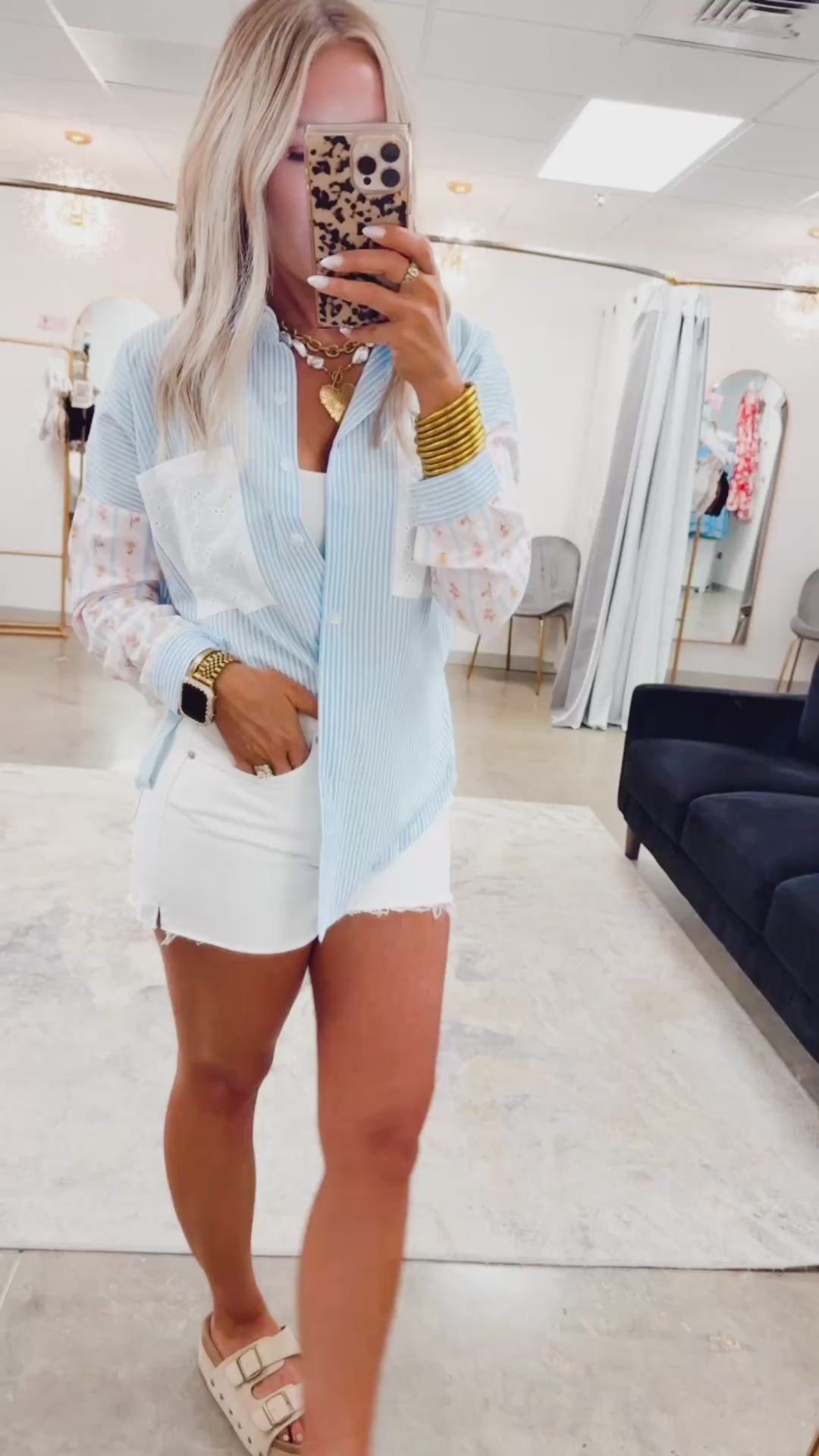 The Willow Eyelet Stripe Shirt