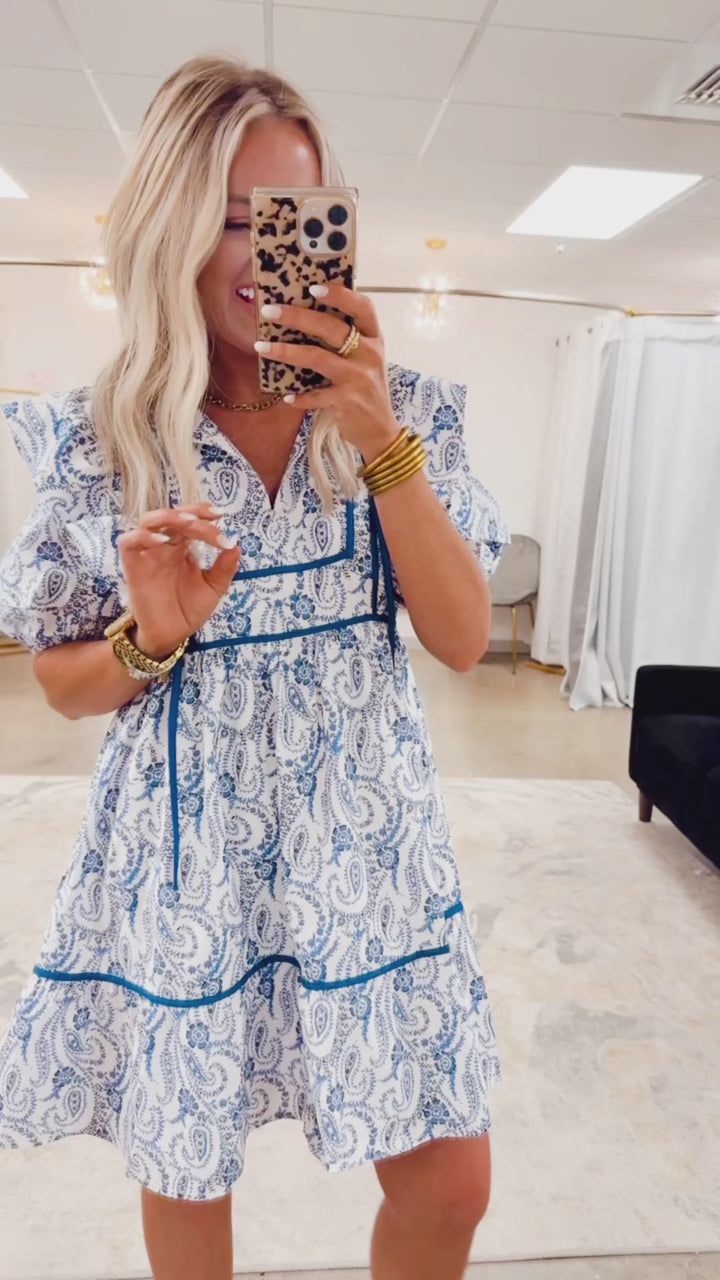 Bria Puff Sleeve Babydoll Dress