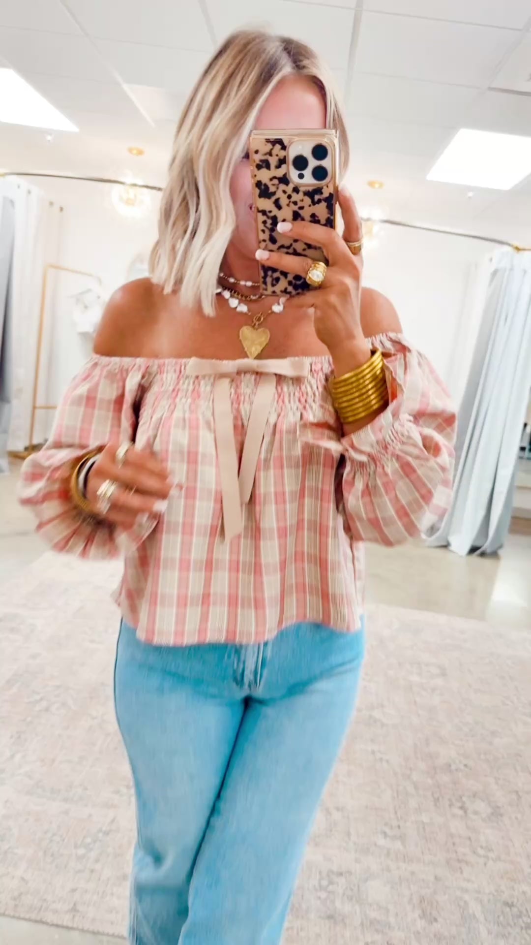 Sweetheart Plaid Top