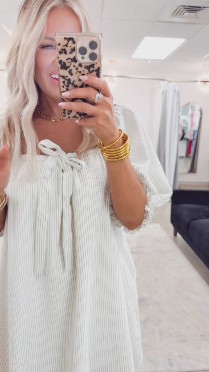 Piper Striped Babydoll Dress