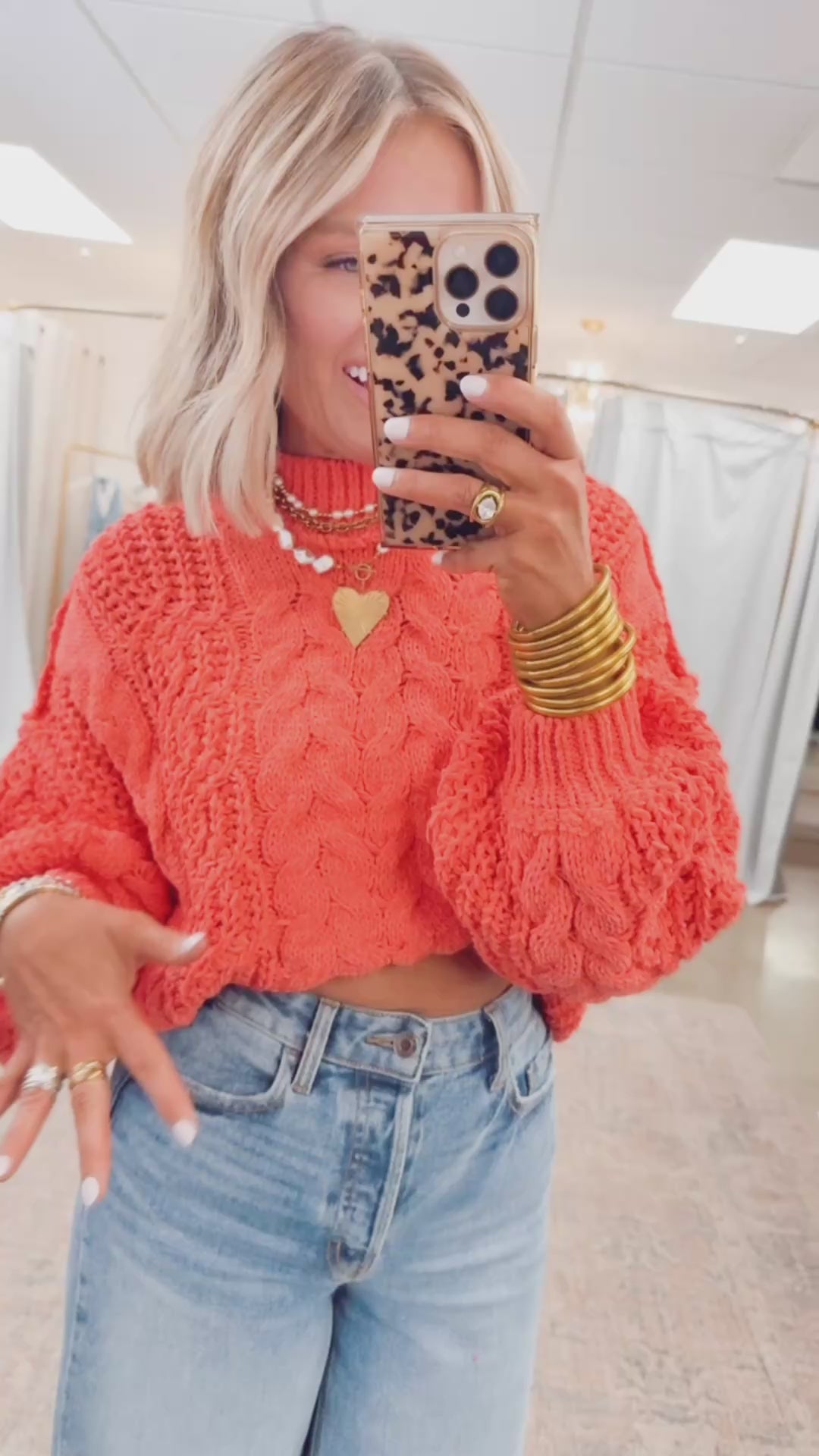 Wool Whispers Sweater-Coral