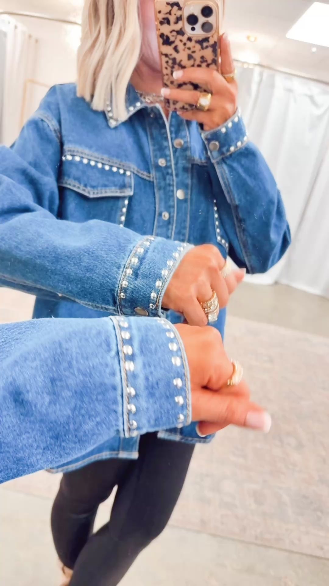 Savannah Studded Denim Jacket