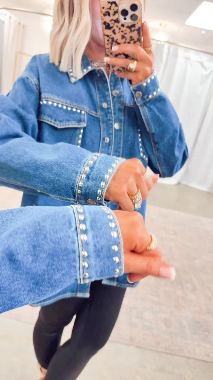 Savannah Studded Denim Jacket