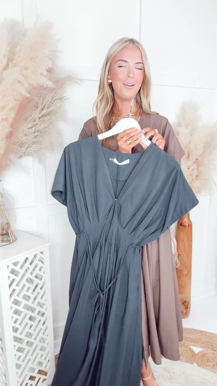 The Perfectly Placed Dress-Cocoa Powder