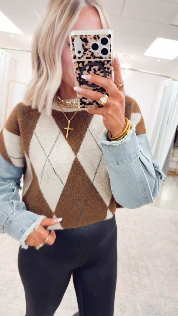 The Brixton Argyle Block Sweater